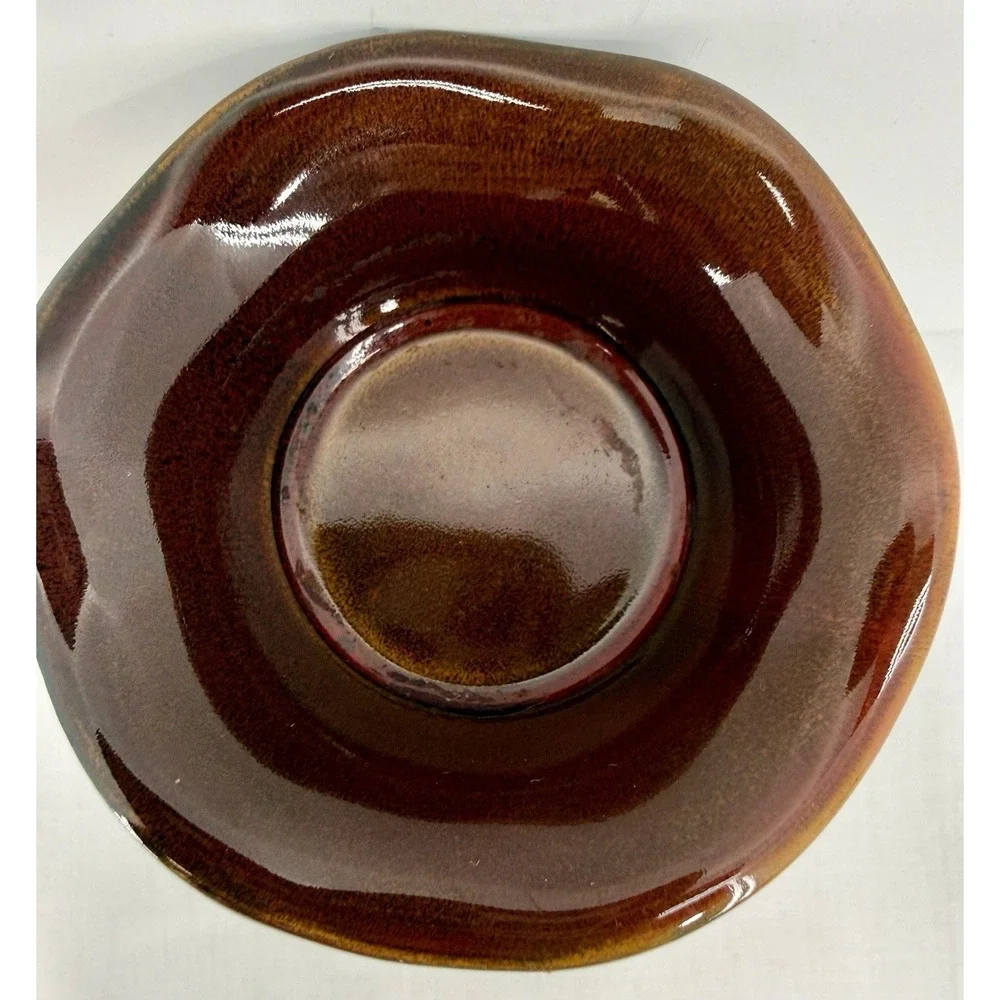 Scentsy Wax Warmer Roma Brown Ceramic‎ Plug In Retired Home Décor EUC